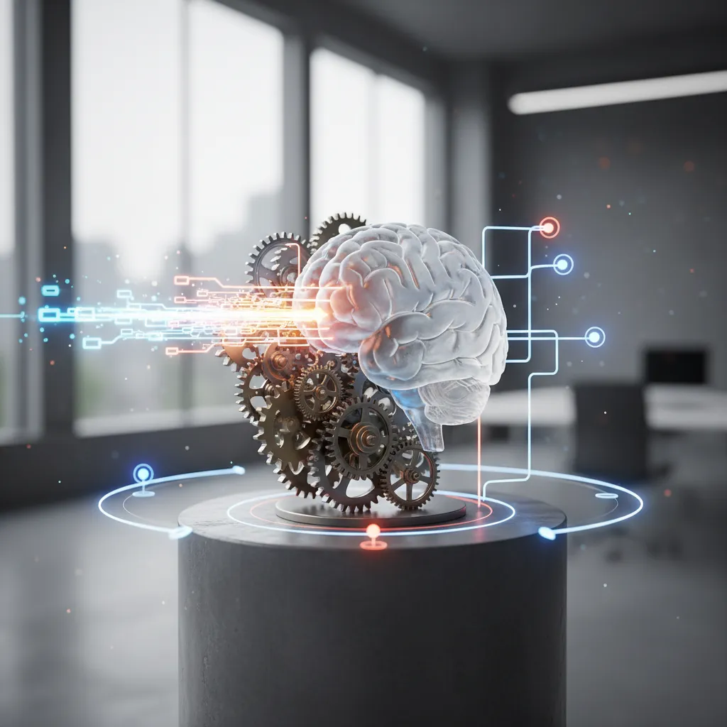 Holographic data visualizations illustrating real-time consumer trend indicators and market share flows.