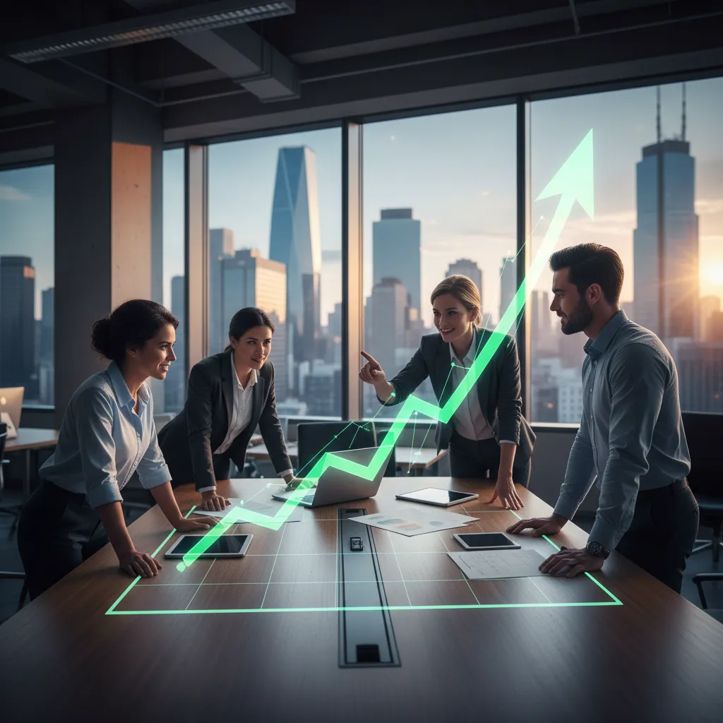 A corporate team reviewing cash conversion dashboards, collections, and vendor terms.