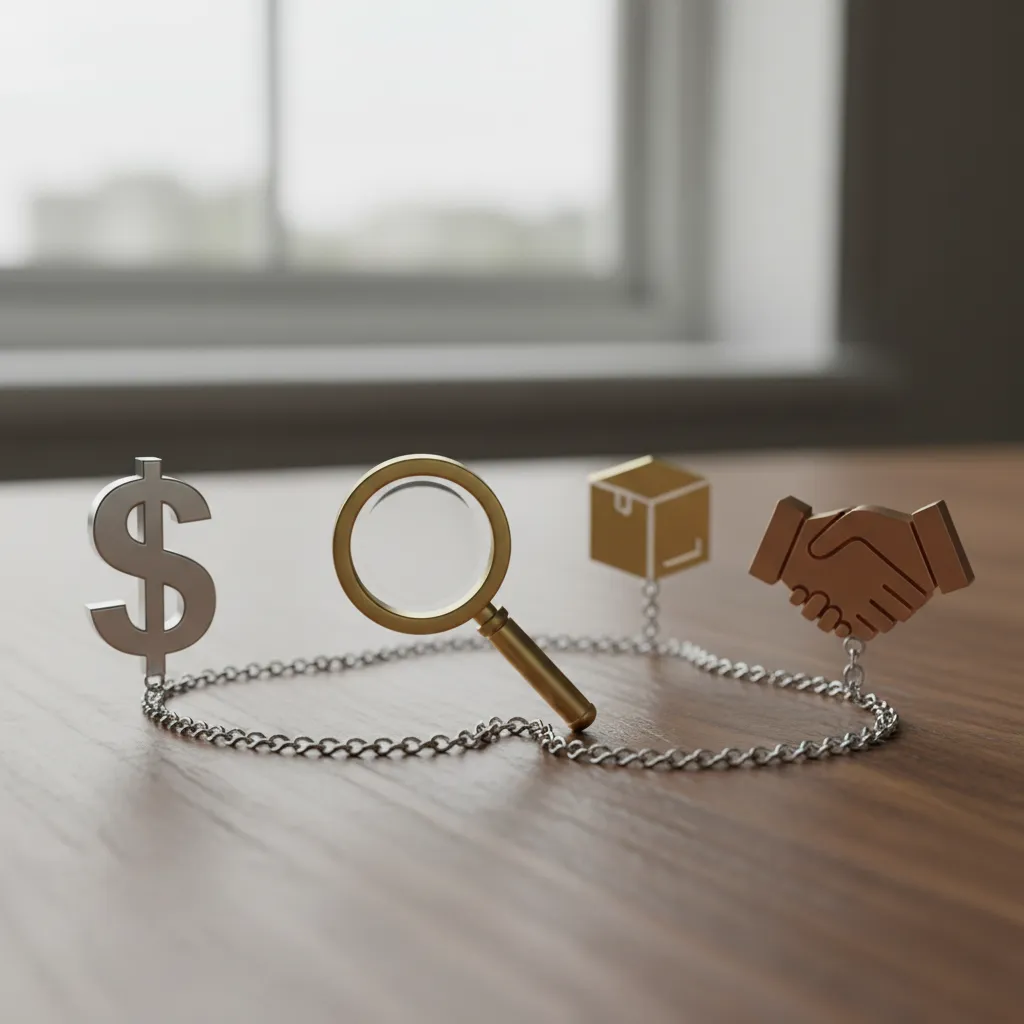 Infographic displaying icons for database API endpoints, partner sharing portals, and analytics reports.