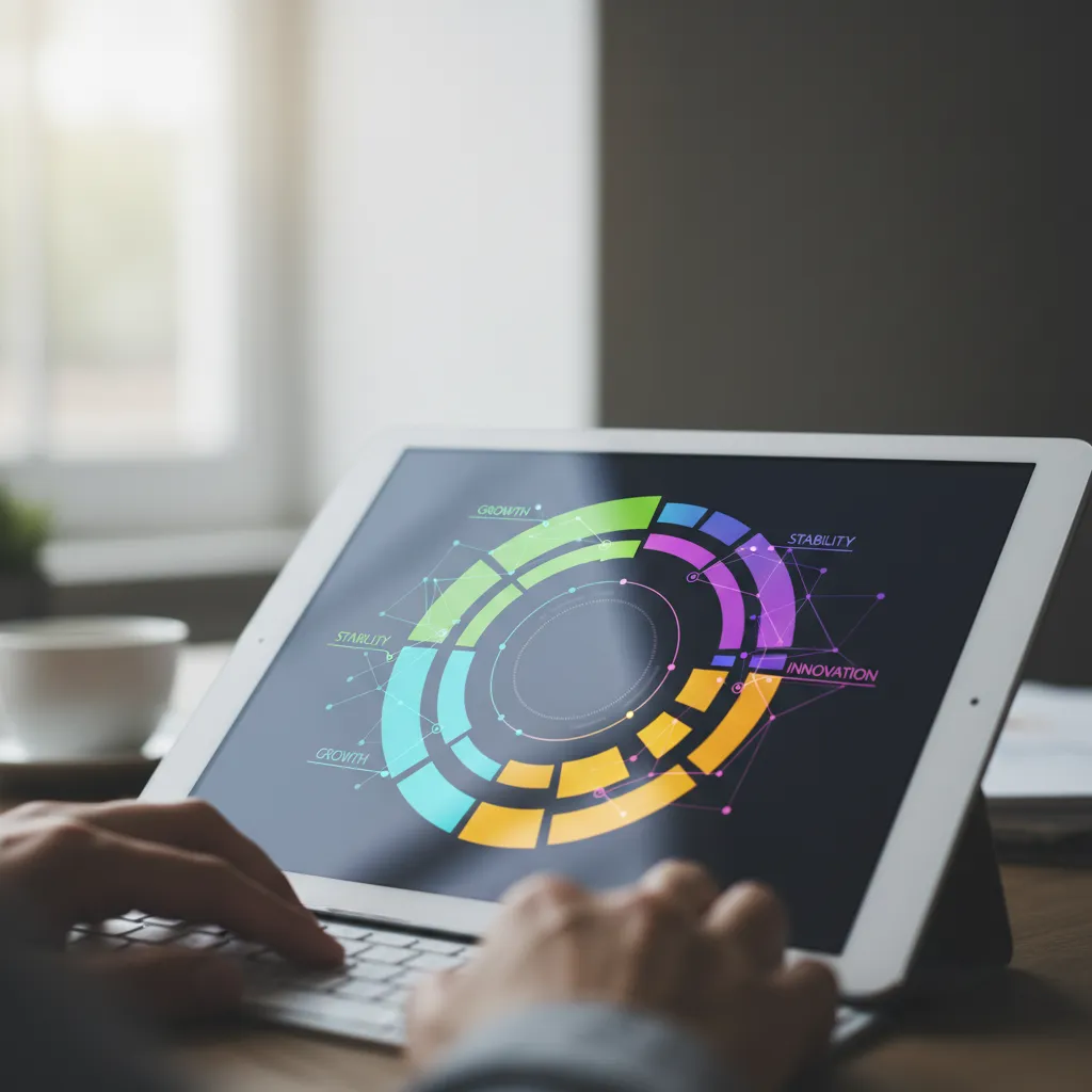 A professional charting platform showing factor metrics and index line movements.