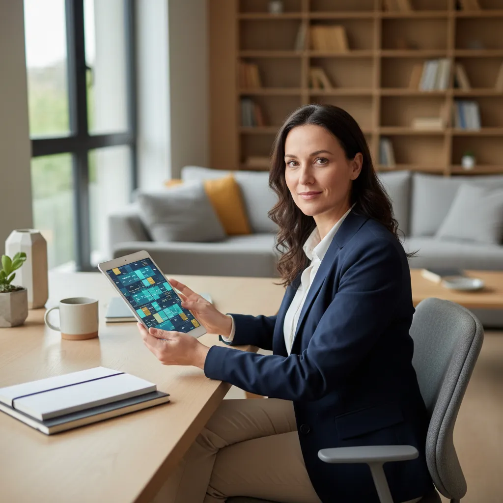 An analyst reviewing automated personal budgeting and investment accounts.