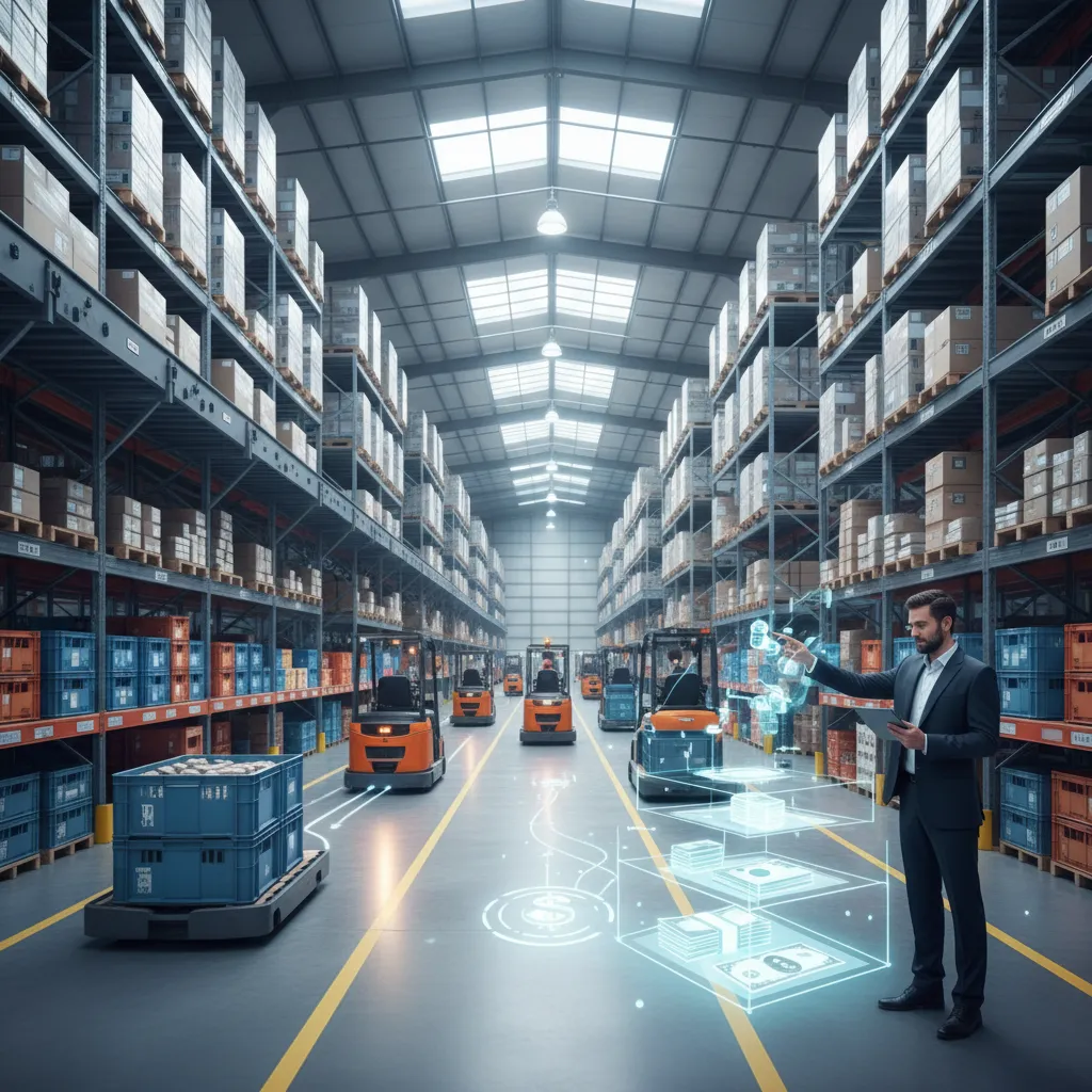 An optimized warehouse layout illustrating efficient inventory management.