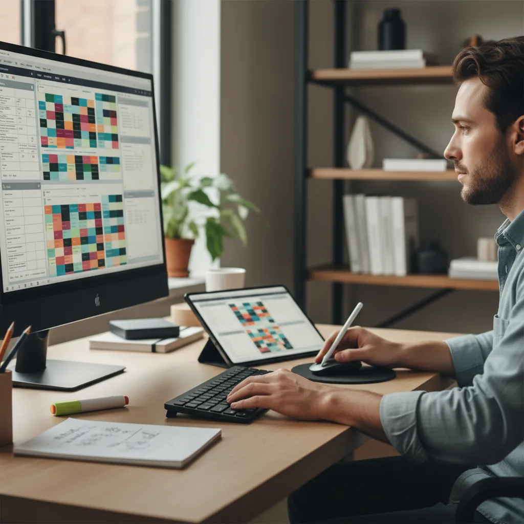 An individual tracking card balances and debt optimization logs on a laptop.