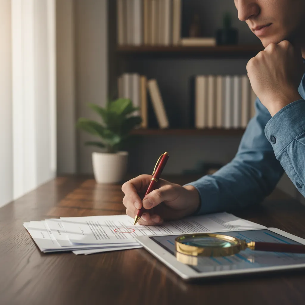 An individual auditing credit logs and filing dispute claims on a laptop.
