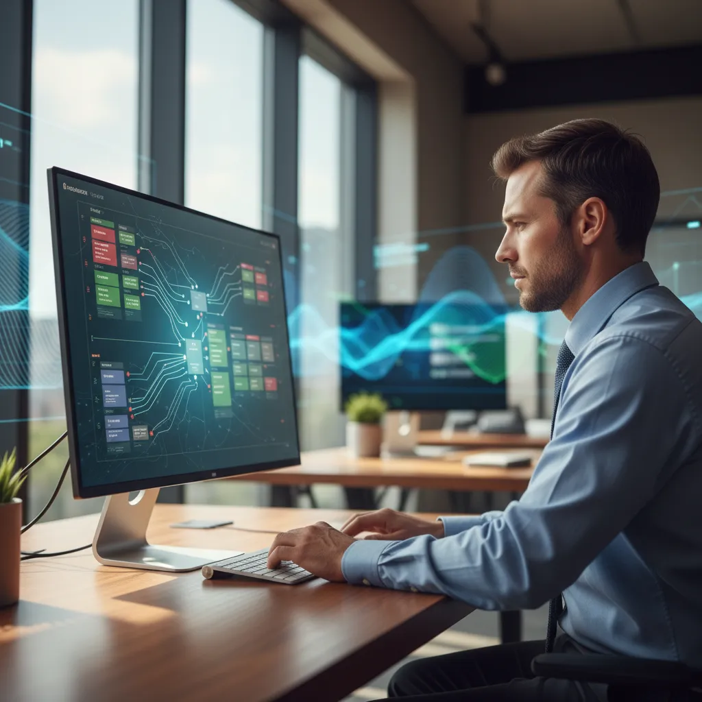 An investor utilizing automated tools to rebalance portfolio sleeves.