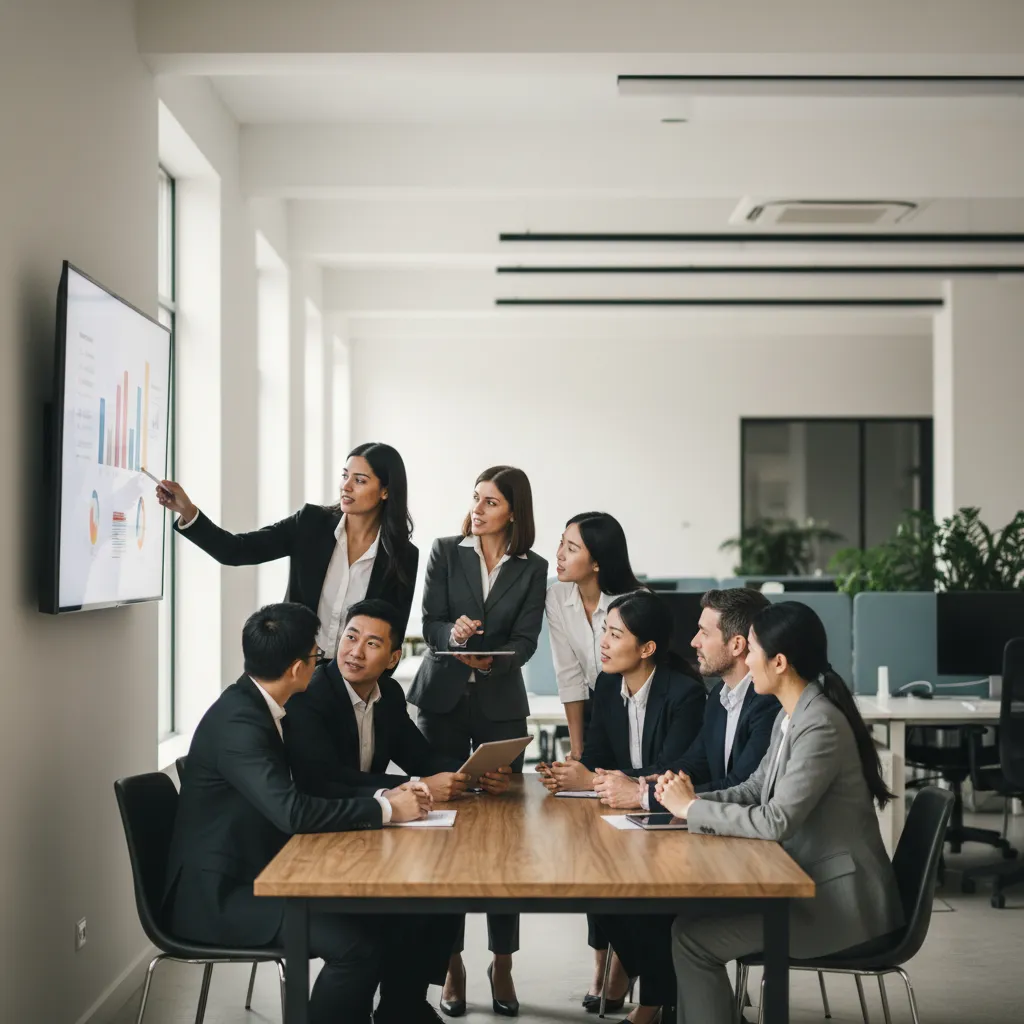 A SaaS growth operations team reviewing customer retention cohorts, health scores, and net revenue churn metrics on analytics dashboards.
