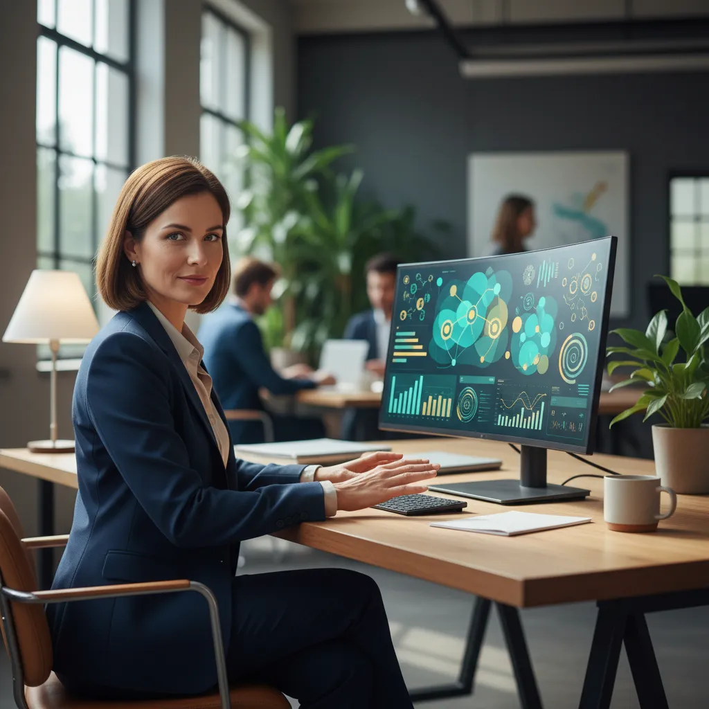 An enterprise IT lead reviewing software license utilization, security permissions, and contract renewal dates on a dashboard.