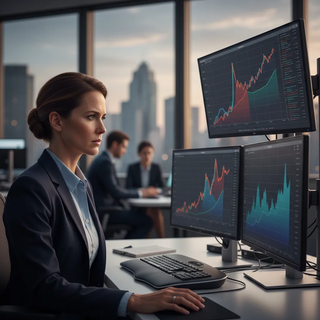 A financial analyst comparing GDP stagnation charts, unemployment rates, and CPI index trends.