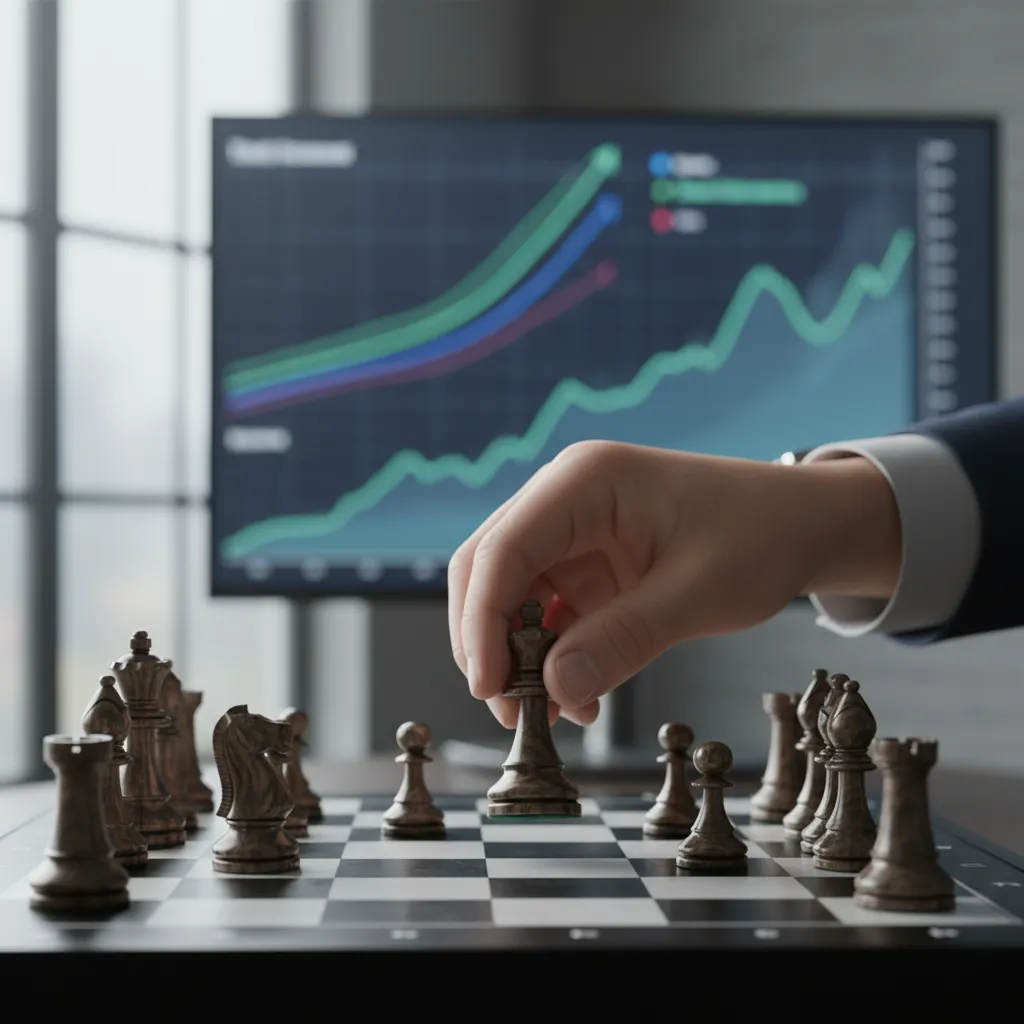 An investor analyzing stagflation asset categories, TIPS bonds, commodity prices, and real estate yields on a screen.