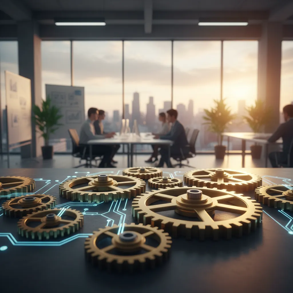 A Chief Technology Officer and a workflow engineer mapping integration paths, API connections, and iPaaS automation steps on a dashboard.