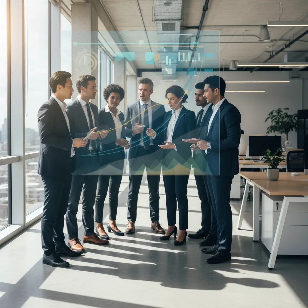 A finance executive team analyzing cash conversion cycles, AP payment terms, and inventory forecasting on an enterprise dashboard.